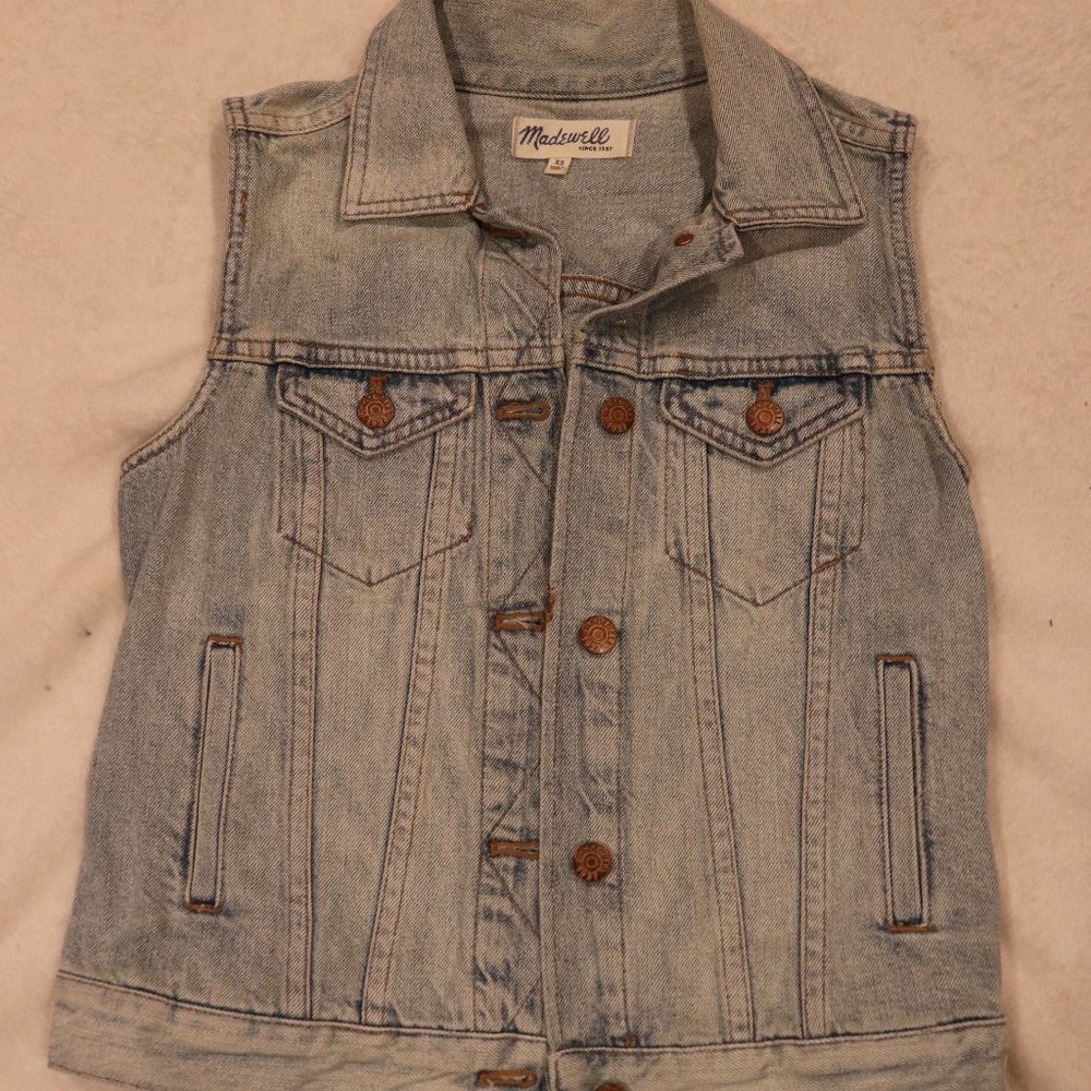 XS Madewell Denim Vest